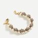 J. Crew Jewelry | J. Crew Star Flower-Wrapped Pave Chain Bracelet | Color: Gold/White | Size: Os