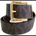 Michael Kors Accessories | Michael Kors Brown-Gold-Tone Mk Logo Belt M | Color: Brown | Size: M