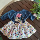 Disney Shirts & Tops | Disney Minnie Mouse Tunic Size 18 Months | Color: Blue/White | Size: 18-24mb