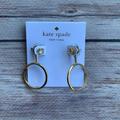 Kate Spade Jewelry | Kate Spade Stud + Hoop Earring | Color: Gold | Size: Os