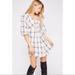 Free People Dresses | Free People Size 6 Miss Molly Plaid Mini Dress | Color: Gray/White | Size: 6