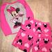 Disney Pajamas | Minnie Mouse Pajama Set | Color: Gray/Pink | Size: 4tg