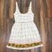 Free People Dresses | Fp New Romantics Cotton A-Line Mini Dress Sz 4 | Color: Cream/Green | Size: 4