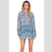 Free People Dresses | Free People Sun Printed Dress Washed Blue - S | Color: Blue | Size: S
