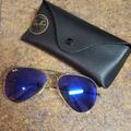 Ray-Ban Accessories | Matte Gold Ray Ban Aviators Purple Lenses | Color: Gold/Purple | Size: Os