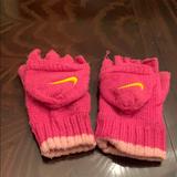 Nike Accessories | Big Girl Nike Mittens With Removable Tops | Color: Pink | Size: 7-16