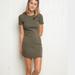 Brandy Melville Dresses | Brandy Melville Jenelle Ribbed Dress In Army Green | Color: Green | Size: One Size