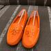 Tory Burch Shoes | New Tory Burch Leather Loafers- 6 Us | Color: Orange | Size: 6