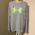 Under Armour Shirts & Tops | Boys Under Armour Big Logo Tee | Color: Gray/Green | Size: Xlb