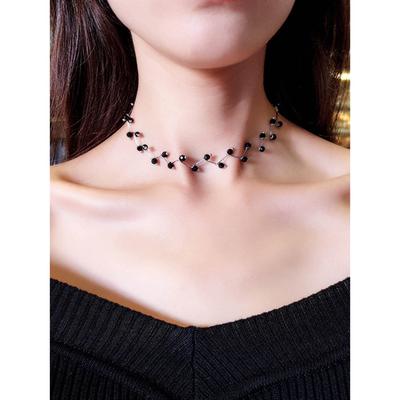 Urban Outfitters Jewelry | Beaded Choker | Color: Black/Silver | Size: Os