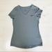 Nike Tops | Nike Dri Fit V-Neck Short Sleeve Top Gray In Euc. | Color: Gray | Size: L