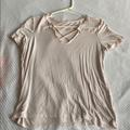 American Eagle Outfitters Tops | Light Pink American Eagle Top | Color: Cream/Pink | Size: S