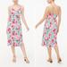 J. Crew Dresses | J. Crew Women’s Cotton Wrap Midi Dress Floral 8 | Color: Green/Pink | Size: 8