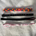 Nike Accessories | 4 Nike Headbands (Braided Style And Regular) | Color: Black/Orange | Size: Os