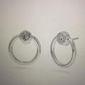 Coach Jewelry | Coach Opened Circle Halo Stud Earrings (Nwt) | Color: Silver | Size: Os