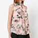 Kate Spade Tops | Kate Spade Botanical Ruffle Shell Top | Color: Green/Pink | Size: S