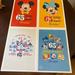 Disney Wall Decor | Nib Disney 65th Anniversary Lithographs Set Of 4 | Color: Blue/Red | Size: Os