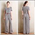 Anthropologie Pants & Jumpsuits | Anthropologie Striped Harlan Jumpsuit B8 | Color: Black/White | Size: S