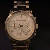 Michael Kors Accessories | Large-Face Michael Kors Ladies Watch Gold/Tortoise | Color: Gold | Size: Os