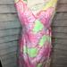 Lilly Pulitzer Dresses | Lily Pulitzer Dress With Pink Floral Print | Color: Green/Pink | Size: M