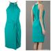 Michael Kors Dresses | Michael Kors Twist Front Chain Detail Halter Dress | Color: Blue/Green | Size: Xxs