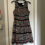 Jessica Simpson Dresses | Jessica Simpson Floral & Lace Dress | Color: Black/Red | Size: 8