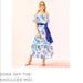 Lilly Pulitzer Dresses | Lilly Pulitzer Sona Off Shoulder Midi Dress | Color: Blue/White | Size: S