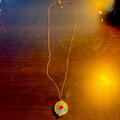 Anthropologie Jewelry | Anthropologie Turquoise And Red Stones In Gold | Color: Gold/Red | Size: Os