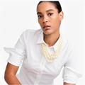 J. Crew Jewelry | J Crew Pearl Twisted Hammock Necklace | Color: Cream | Size: Os