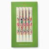 Kate Spade Office | Kate Spade New York Women's Gold Stripe Pencil Set | Color: White | Size: Os