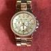 Michael Kors Other | Michael Kors Ladies Chronograph Stone Set Watch | Color: Gold | Size: 6"