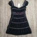 Free People Dresses | Free People Alicia Lace Black Mini Dress Size 2 | Color: Black/Pink | Size: 2