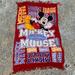 Disney Accessories | Nwt 90s Vintage Mickey Mouse Disney Tapestry/Scarf | Color: Black/Red | Size: Os