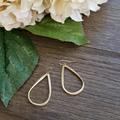 American Eagle Outfitters Jewelry | Free W/ Purchase Teardrop Hoop Earings | Color: Gold | Size: Os