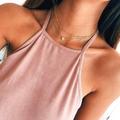 Urban Outfitters Jewelry | Layered Heart Choker Necklace (Gold) | Color: Gold/Red/Silver | Size: Os