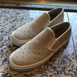Coach Shoes | Coach Suede Cameron Studded Slip-Ons | Color: Cream | Size: 8.5