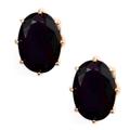 Kate Spade Jewelry | Kate Spade Black Shine On Oval Crystal Earrings | Color: Black/Gold | Size: Os