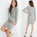 Madewell Dresses | Madewell Donegal Rolled Mockneck Sweater Dress | Color: Gray | Size: M