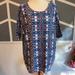 Lularoe Tops | Lularoe Irma Tunic W/Blue, Red, White & Black | Color: Blue/Red | Size: L