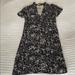 J. Crew Dresses | J. Crew Sz 0 Black/White Print Ruffle Neck Dress | Color: Black/White | Size: 0