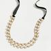 J. Crew Jewelry | J. Crew Layered Crystal Black Ribbon Tie Necklace | Color: Black/Gold | Size: Os