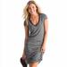 Athleta Dresses | Athleta Topanga Stripe Ruched Dress | Color: Black/Gray | Size: Xxs