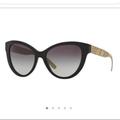 Burberry Accessories | Burberry Matte Black Cat Eye Sunglasses | Color: Black/Gold | Size: 54mm