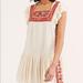 Free People Dresses | Free People Day Glow Mini Dress | Color: Cream/Red | Size: M