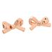 Kate Spade Jewelry | Kate Spade Rose Gold Mini Skinny Bow Earrings | Color: Pink | Size: Os