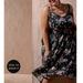 Torrid Dresses | Black Floral Challis Self Tie Midi Dress | Color: Black/Pink | Size: 3x
