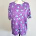 Lularoe Tops | Lularoe L Disney Minnie Irma Tee Shirt Purple Xxs | Color: Purple | Size: Xxs