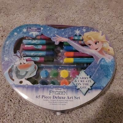 Disney Toys | Nwot Disney Frozen 65 Piece Deluxe Art Set | Color: Blue/White | Size: Osg