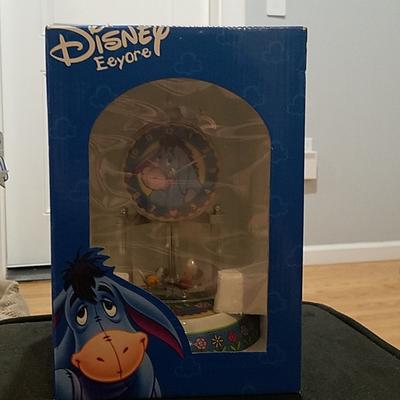 Disney Other | Disney Eeyore Anniversary Clock (Nib) | Color: Blue/Silver | Size: Os