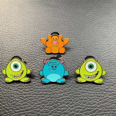 Disney Other | Disney Cute Pins Monsters Inc And Tigger Set Of 4 | Color: Gray | Size: Os